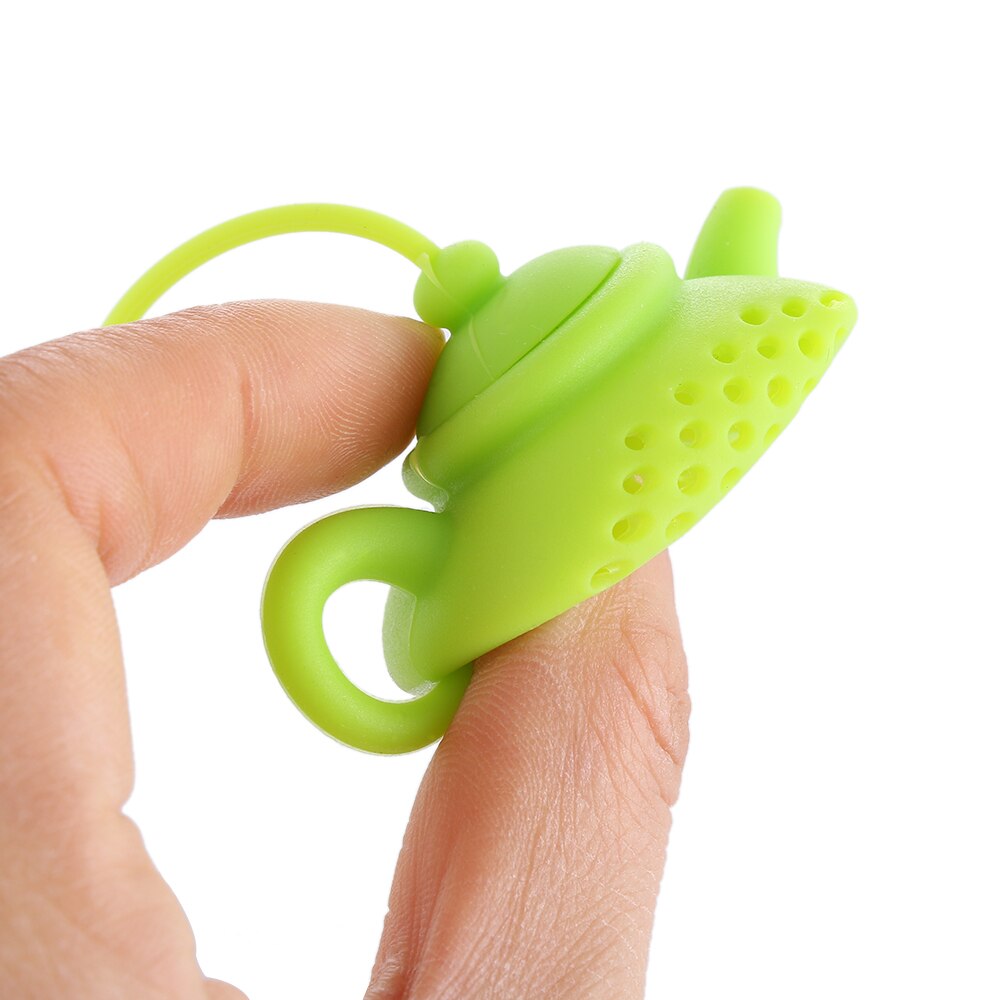 1Pcs Teapot-Shape Infuser Strainer Silicone Tea Bag Leaf Filter Diffuser Kitchen Gadget Teaware Teapot Gadget