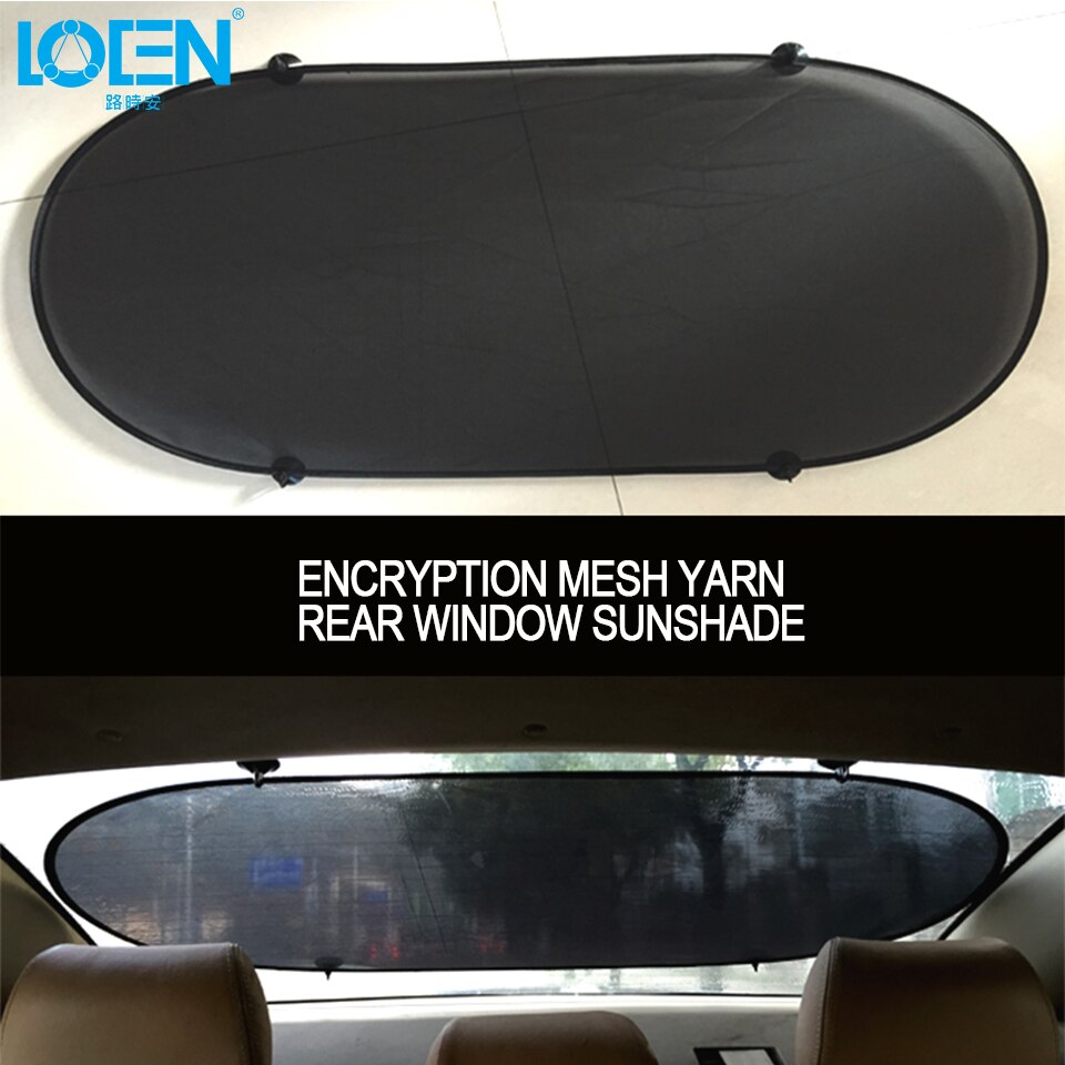 Loen 1Pc 100*43Cm Draagbare Zwart Gaas Auto Achter Voorruit Gordijn Voor Auto Met Suckers Achter Zonnescherm cover Solar Bescherming