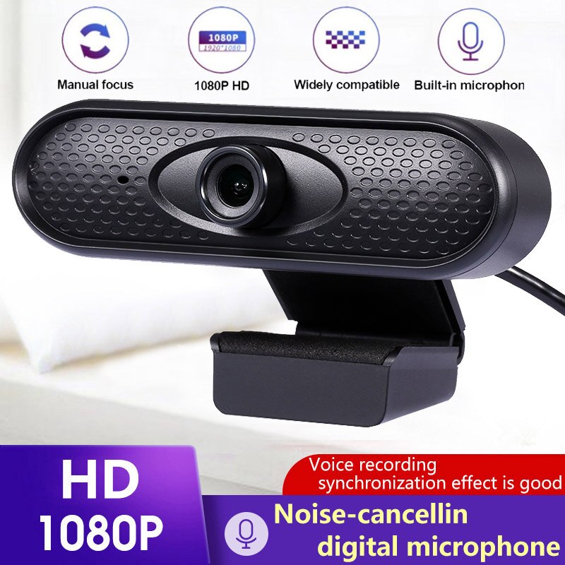 Webcam Full Hd 1080P Webcam Voor Computer Usb Plug Camera Met Ingebouwde Hd Microfoon Clip-op Digital Video Webcamera Webcam