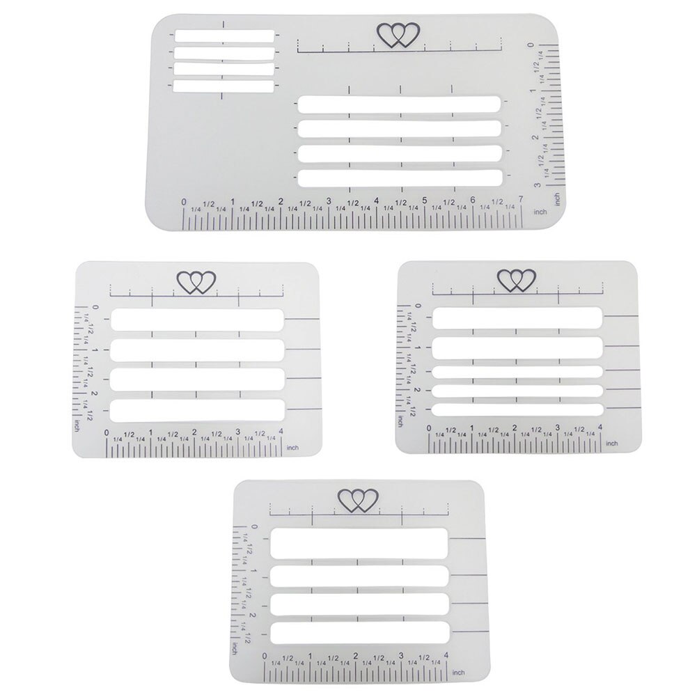 4pcs Notebook Templates Rulers Handwriting Practice Envelope Multi-use Diary Invitation Addressing Guide Letter Stencil Set