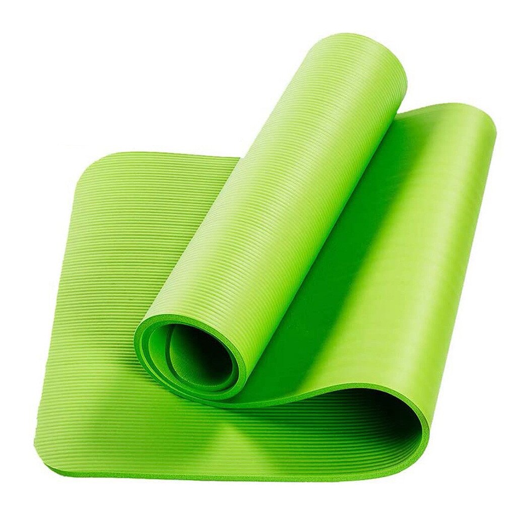 Yoga Mat - 173x61cm - 10mm Thick - Anti-slip - PVC - Fitness Exercise Pad