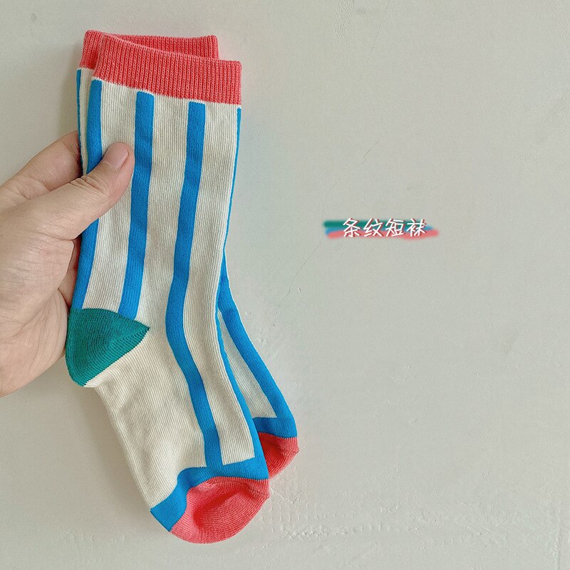 calcetines de suelo liso para bebés recién nacidos, calcetines hasta la rodilla con dibujos animados para niños de primavera y verano, calcetines de tubo para bebés, de bebés de 1 a 8 años: BX13  b / 5 to 8 Y