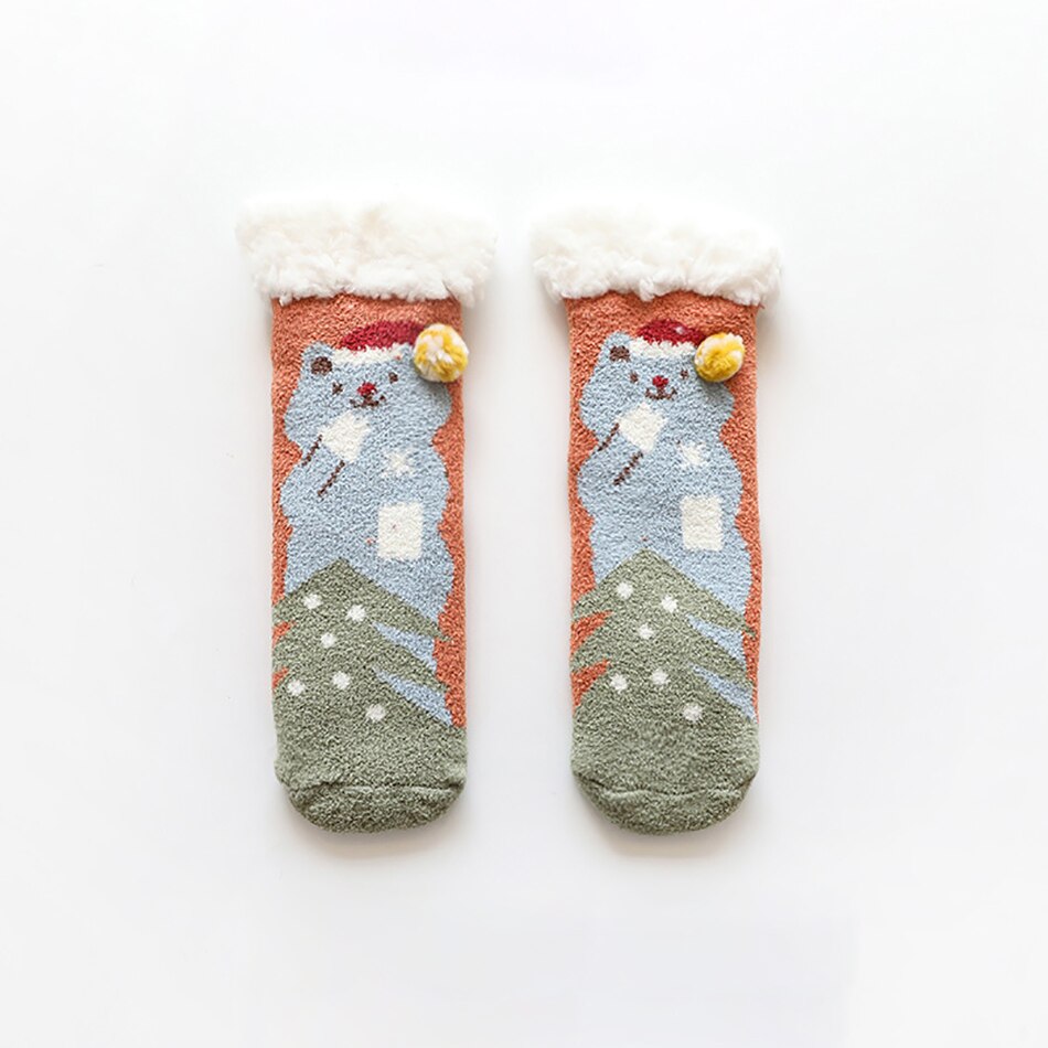 Christmas socks kids Cotton Winter Socks Baby Girls Boys Kids Socks Christmas Tree Snow Elk Children Christmas Socks: J