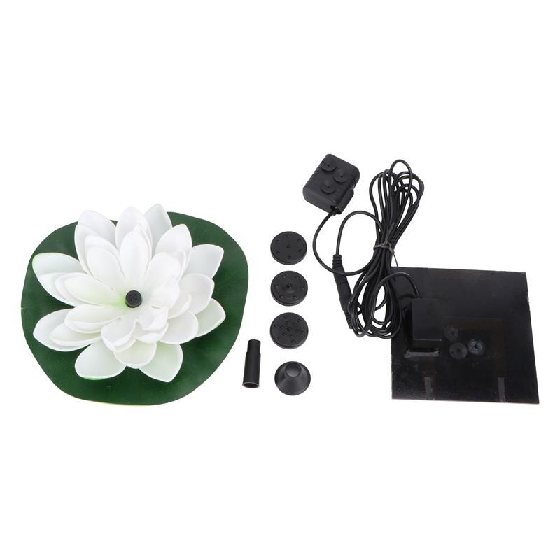 1Pc Garden Pool Pond Fountain Solar Fountain Outdoor Solar Fountain (White)