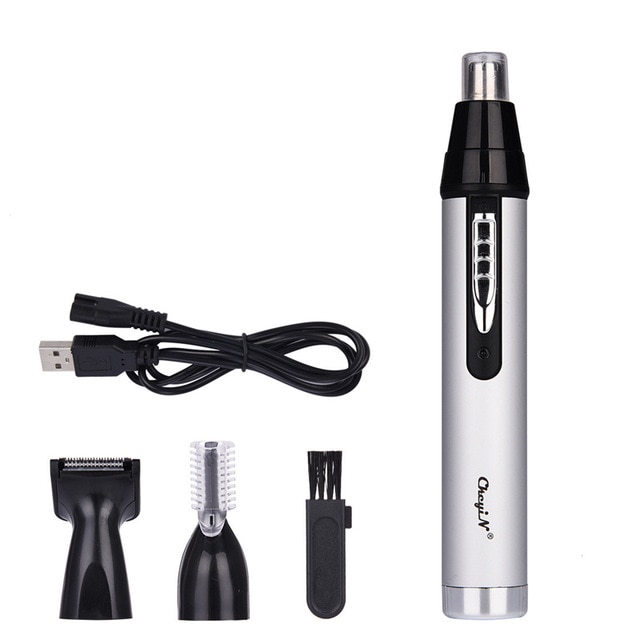 Electric Nose Hair Trimmer Multifunctional Hair Remover Ear Eyebrow Beard Shaver Razor Face Hair Cutter Rechargeable or Battery: A Rechargeable