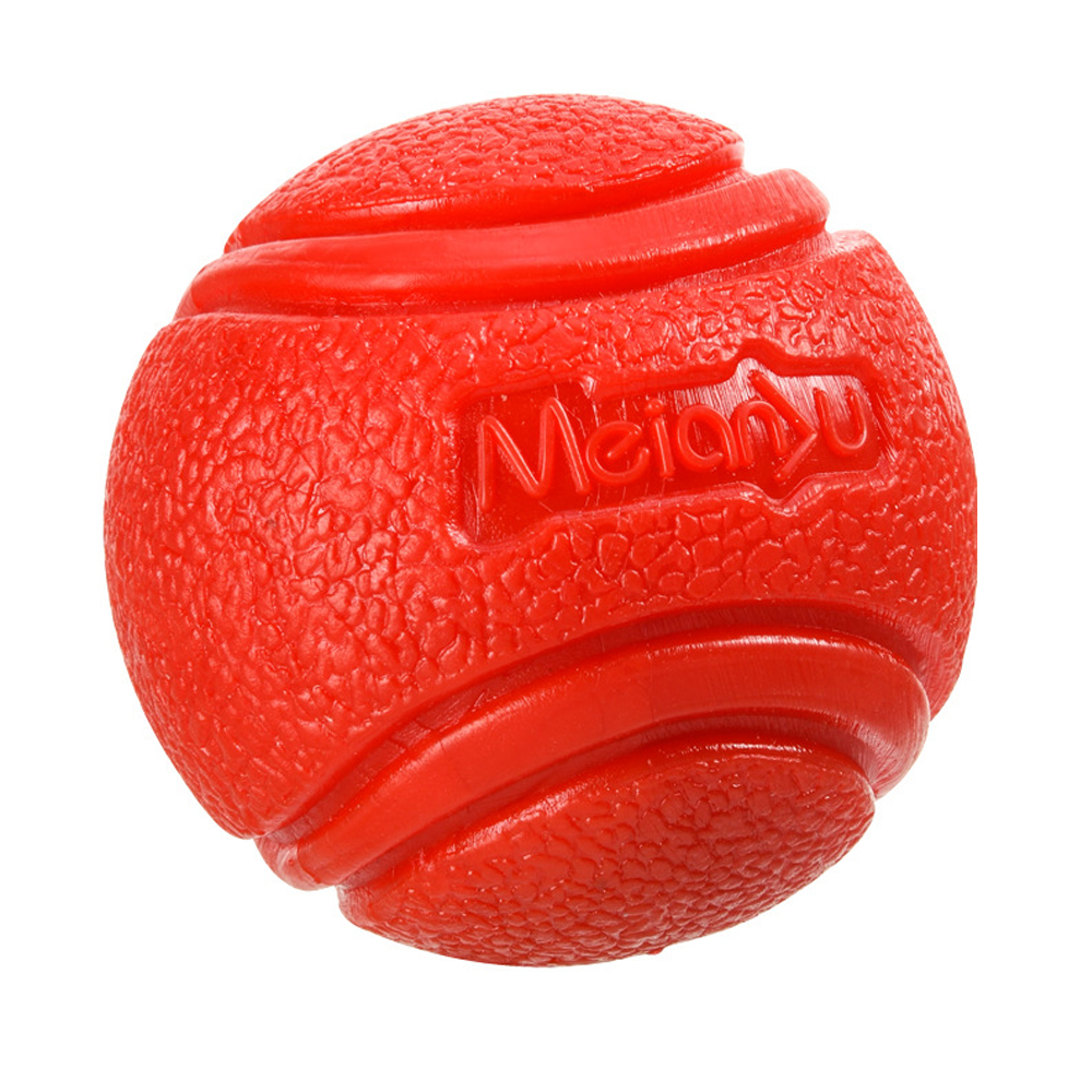 Pet Dog Toys Dog Ball Dog Bouncy Rubber Solid Ball Resistance To Dog Chew Toys Outdoor Throwing and Recovery Training for Dogs: Red / L-7cm