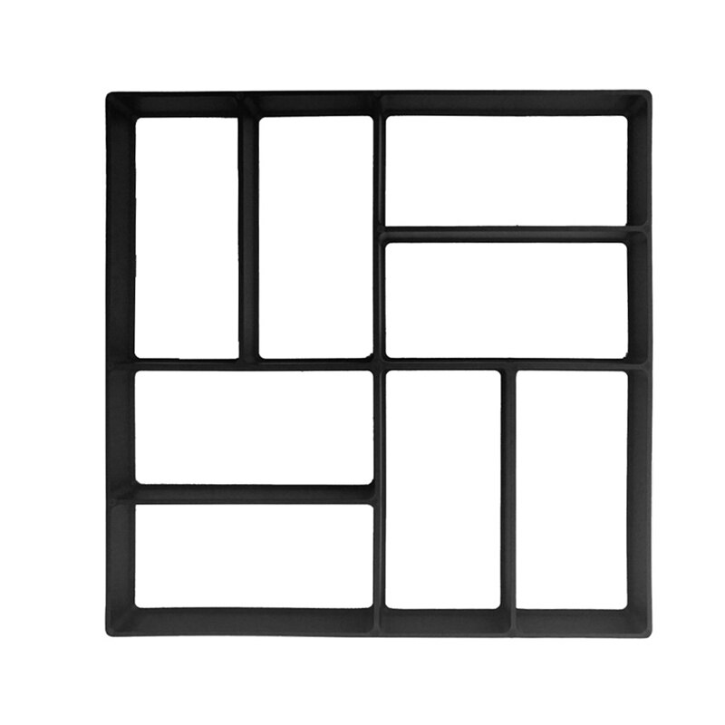 9Styles DIY Driveway Patio Stone Path Walk Maker Garden Decor Garden Road Mold Paving Concrete Stepping Pavement Mold Decor: 02