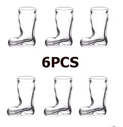 Set  of 6 boot shot klare glasögon för att dricka whisky spritfest 2 oz dricka öl boot das boot: Default Title