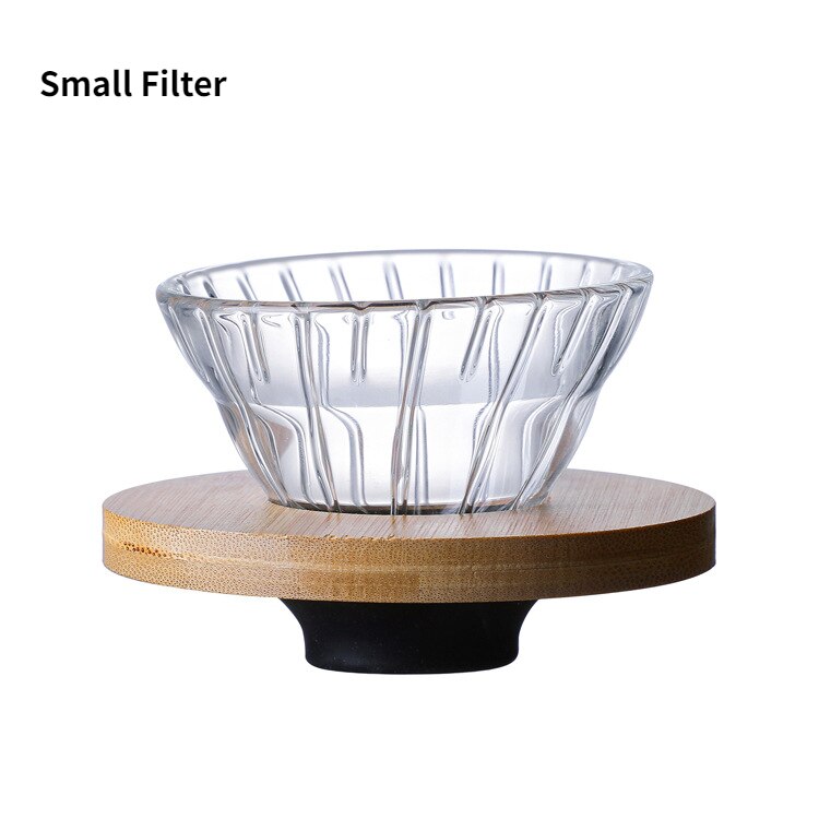 Wood Filter Glass Coffee Sharing Pot Coffee Set Coffee Pot Coffee Filter Cup Filter Paper Glass Coffee Filter: S Filter