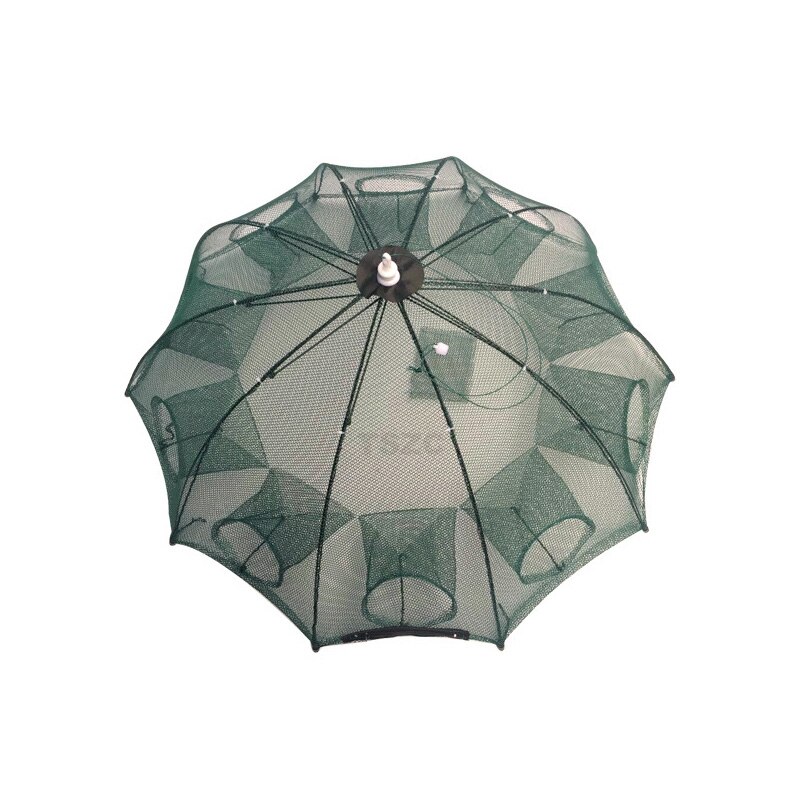 4/6/8/10 Hole Mesh Hexagon Folded Fishing Net Catch Fish Pot Minnow Trap Ruse Cast Shrimp Net Lobster Basket Cage: 10 Hole