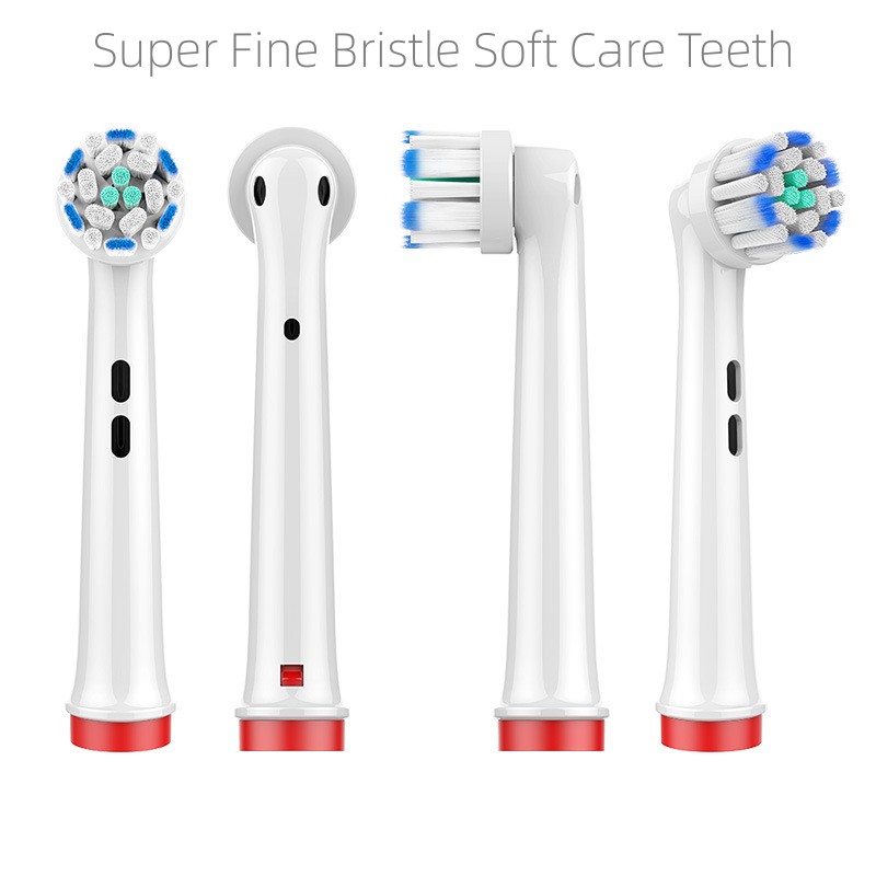 4Stck Dupont Borsten Elektrische Zahnbürste Köpfe Zähne Aufhellen/Tägliche Reinigung/Präzision Reinigung/Weiche Pflege Zähne funktion Für Oral B: Weiß