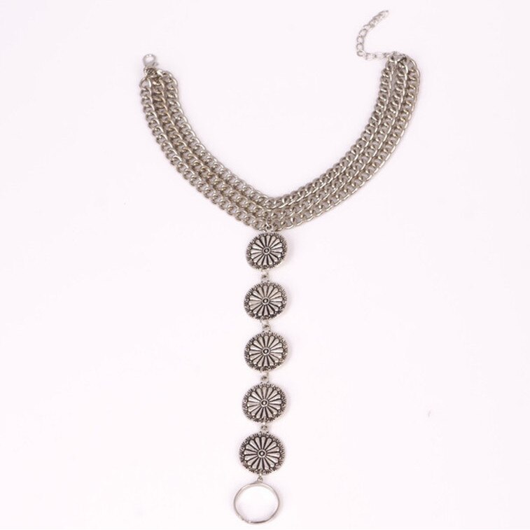 RAVIMOUR klasyczny kolor srebrny bransoletka na kostkę biżuteria na stopy boso sandały obrączka na nóżkę ptaka dla kobiet Tornozeleira Chaine Cheville bijoux