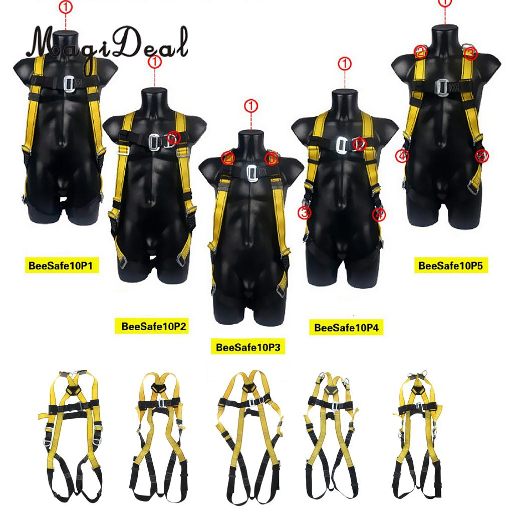 High Strength Poly Full Body Rock Climbing Harness Adults Safe Belts Guide Mountaineering Rappelling Equipment