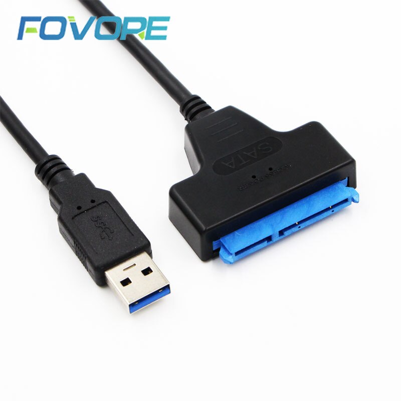 Adapter sata iii usb 3.0- kabel extern hårddisk usb till seriell ata 22- stifts omvandlare hårddisk w / uasp för 2.5 "hdd / ssd