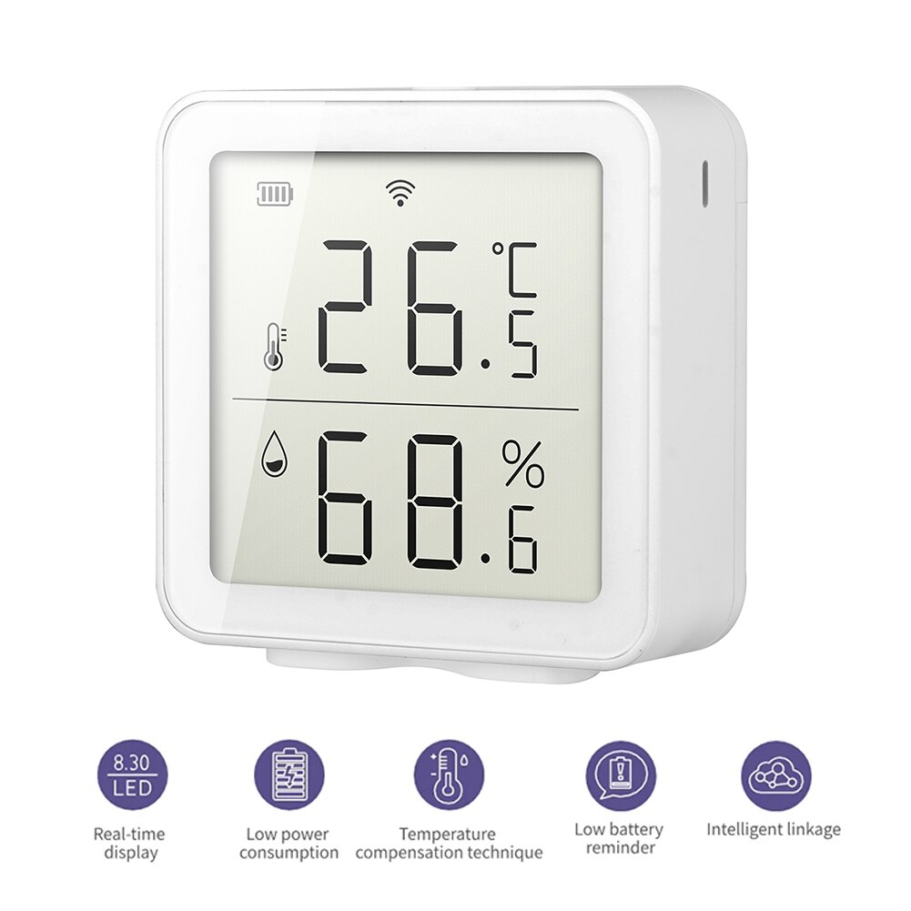 Tuya Smart life WIFI Temperature And Humidity Sensor Work With Alexa Google Home Smart Intelligent Thermometer Humidity Meter