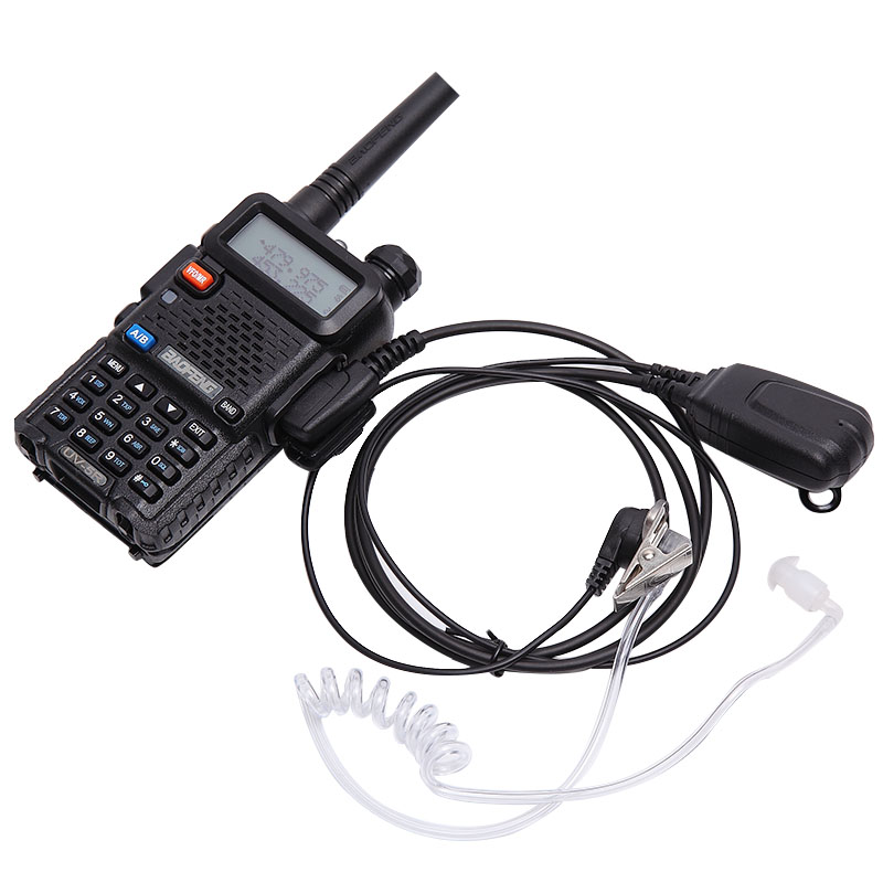 Abbree Großen PTT verdeckt Akustische Rohr Ohrhörer Headset für Baofeng UV-5R BF-888S UV-82 Walkie Talkie TYT Wouxun Schinken Radio