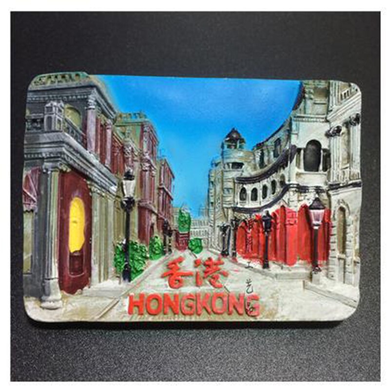 3d Fridge Magnet China Hong Kong World Tourism Fridge Sticker Refrigerator Stickers Decoration Resin Fridge Magnets: G