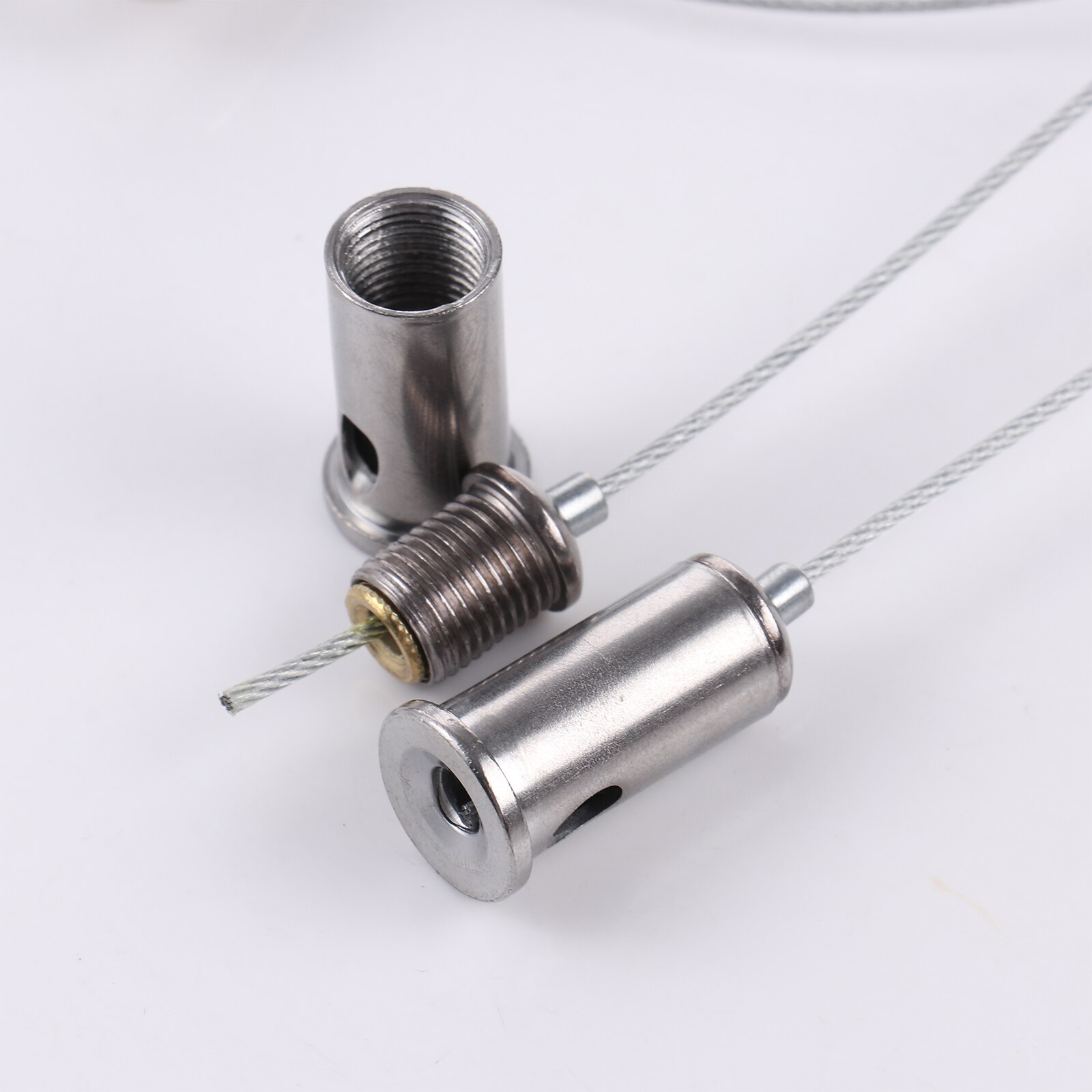 5Pcs Steel Cable Adjustable Heavy Duty Mirror Hanging Wire With Hook Wall Mount Suspension Cable Metal Hook Safe Hanging Wires