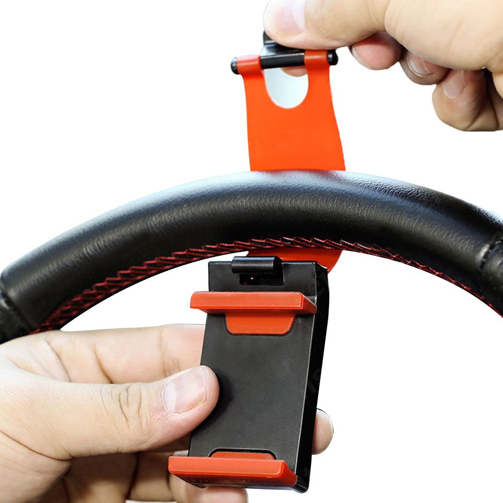 Universele auto stuurwiel telefoon houder houder standaard voor smartphone gps