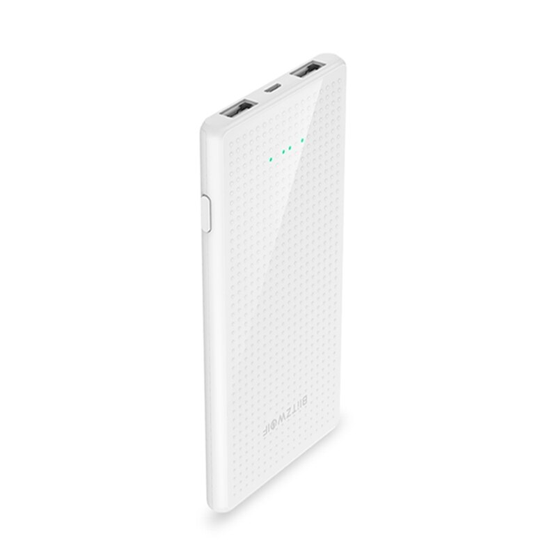 BlitzWolf BW-P7 5000mAh Schlanke USB Power Bank für iPhone 11 Pro X XS Max 8 Plus für Samsung s9/S9 + S8 Hinweis 9-Weiß