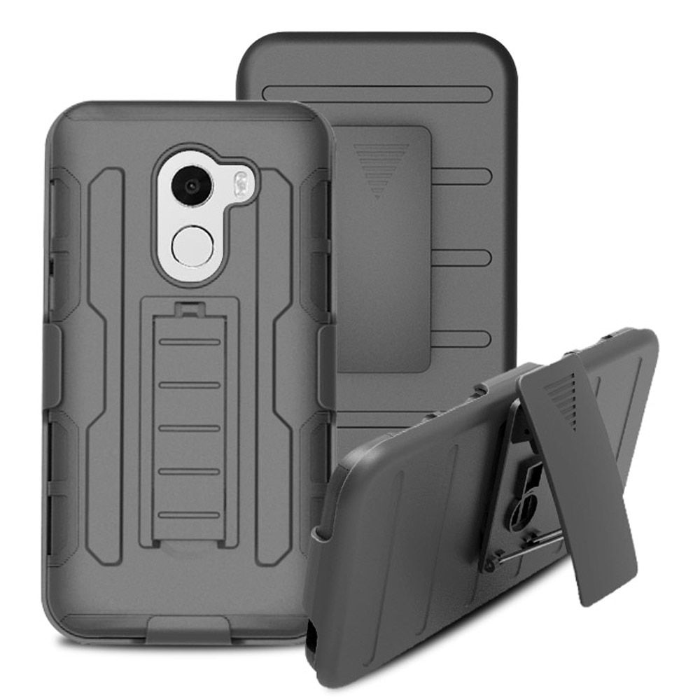 Heavy Duty Hybrid Rugged Case Belt Clip Holster Shockproof Cover For Alcatel A30 Fierce / A30 Plus / Walters /TMOBILE REVVL