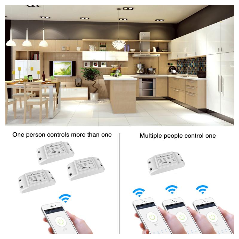 WiFi Smart Switch Wireless Remote Switch Light Controller Module Lamp Control Smart Home Control Work with Google Home Alexa