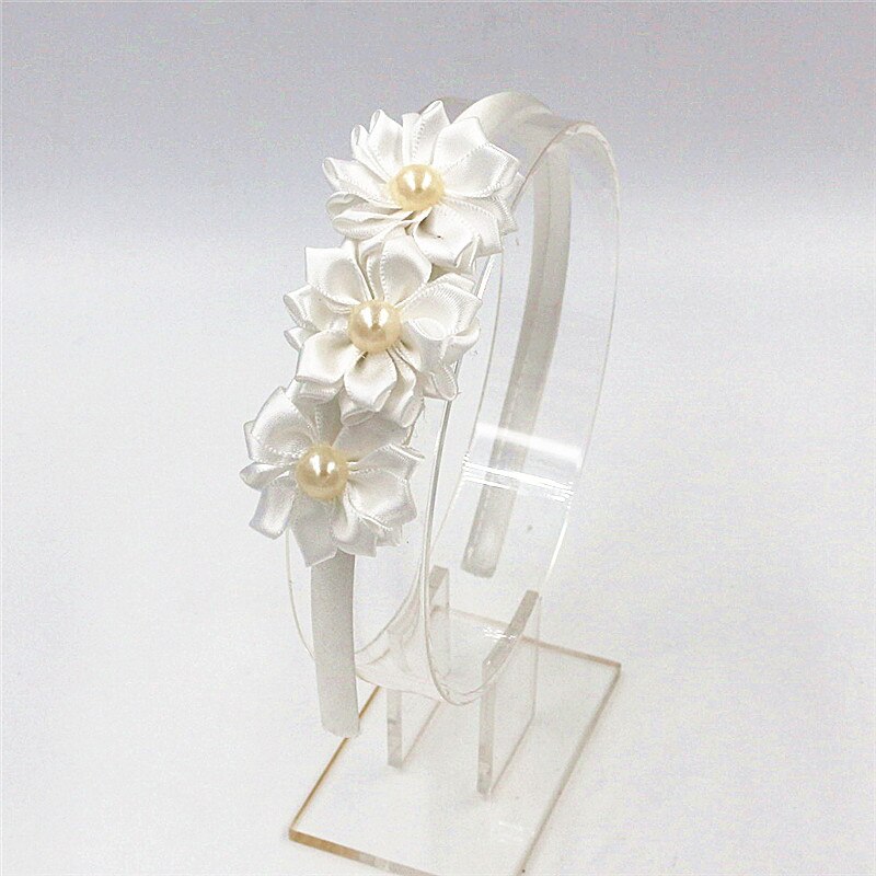 Hairband Pearl Flower Hair Accessories Hairbands beautiful hair hoop hair Princess Headbands Girls Hair Accessories: White