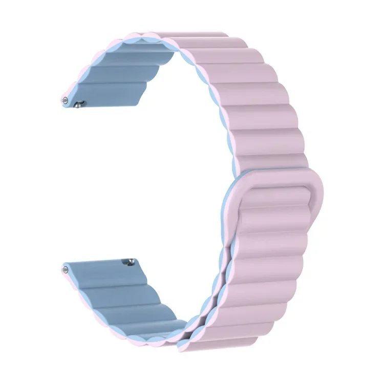 20mm magneettinen ranneke amazfit gts 4/2/3/3 pro/gts 2 mini/gtr 4 22mm gtr 42mm/47mm/ 2/2e/ -ranneke amazfit bip -hihna: Sinivalkoinen / 12mm
