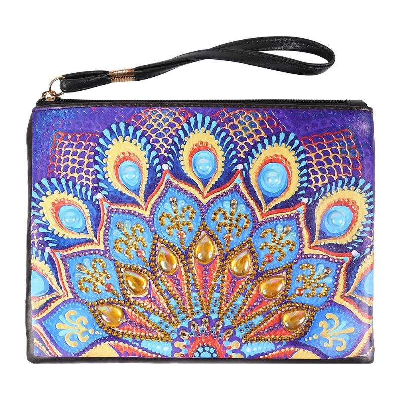 Sac à main bricolage en forme spéciale diamant peinture | Bracelet portefeuille, pochette pour femmes maquillage organisateur, sac de rangement broderie de noël: 07  150X200MM