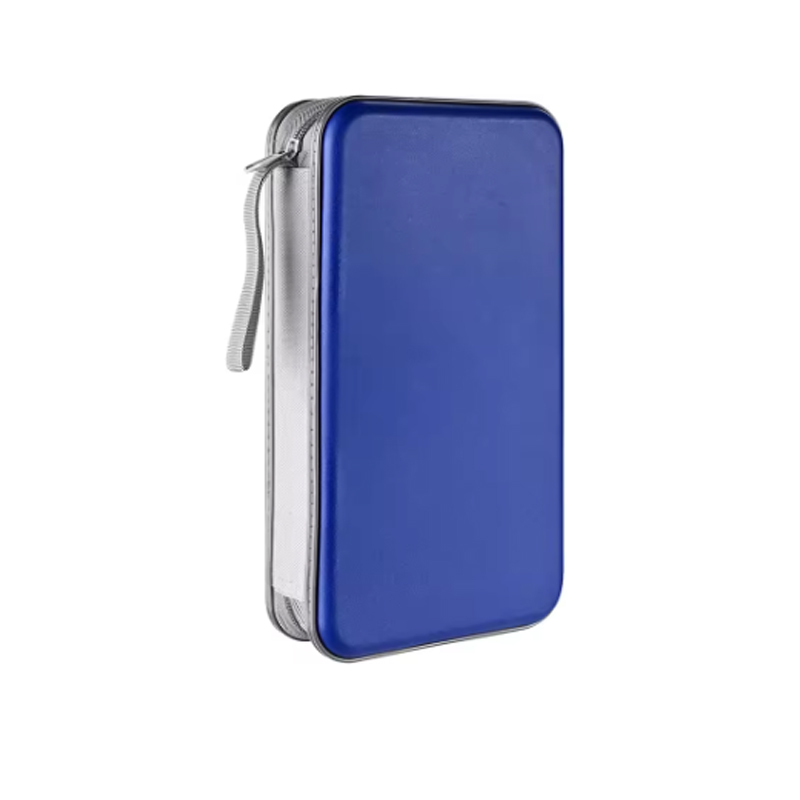 CD Case, DVD Case Holder 96 Capacity Hard Plastic CD DVD Disc Cases Storage Binder Wallet for Car Home Office Travel: Blue