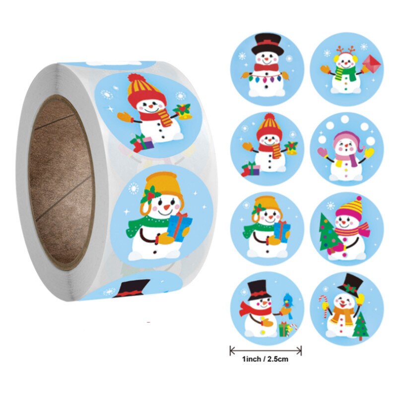 500 stuks kerststicker verpakkingsetiket pot envelop zegel goudfolie 1 inch feestgunsten: S