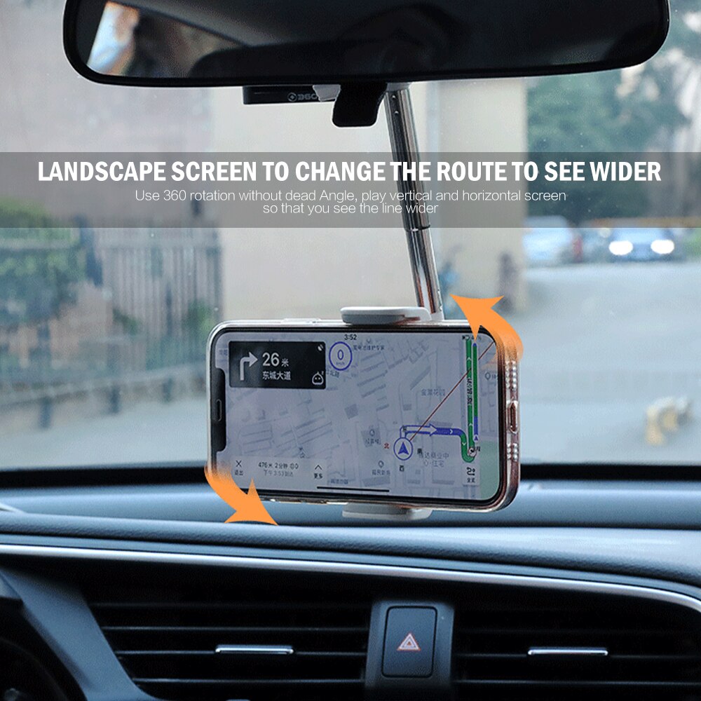 Auto Achteruitkijkspiegel Mount Telefoon Houder Voor Telefoon Gps Seat Smartphone Auto Telefoon Houder Stand Verstelbare Ondersteuning