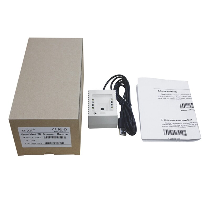 XT2002B Usb/RS232 Bar Code Reader Draagbare Embedded 2D Module 1D / 2D Code Multifunctionele Qr Reader Barcode Scanner