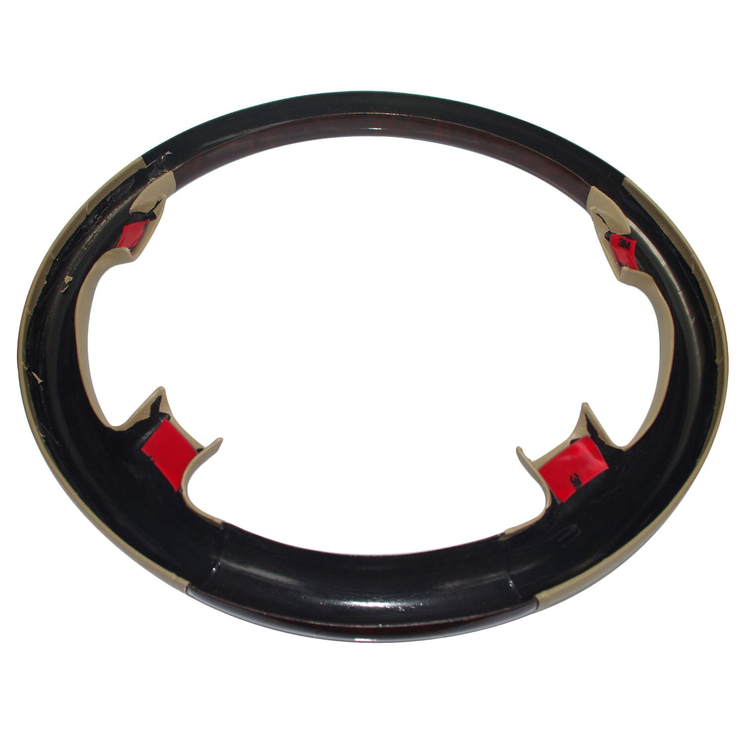 Cubierta de volante de madera y cuero marrón para Mercedes 95-99 W210 S210 E230 E300 E320 E430 E55 W202 S202 C180 C230 C220 C280 C43 AMG