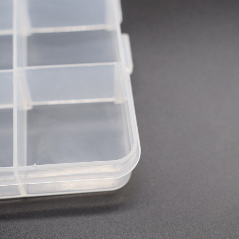 10 \ 13 \ 24 rejilla fija caja de almacenamiento transparente de plástico de los PP caja de accesorios de la joyería de partes de la caja de clasificación componentes de caja de embalaje