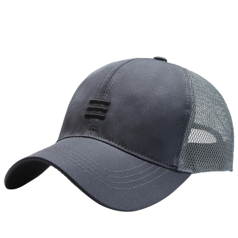 Gorra de béisbol transpirable para hombres y mujeres, sombrero de béisbol de malla lisa, Casual, sombreros para hombres y mujeres, ropa informal estilo Hip Hop, para exteriores: A6SH