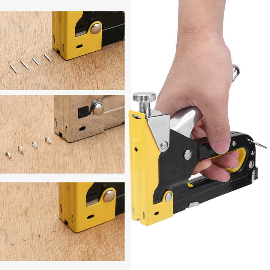 3 in 1 Staple Gun 600Nails Capacity Industrial Tool for Upholstery Photo Frame Fixed Advertisement Industrial Tool
