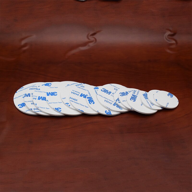 10PCS/LOT White Round 3M 9448A Foam Double-Sided adhesive Tape Self Adhesive Diameter 10 20 30 40 50 60 80mm Thickness 1.5mm