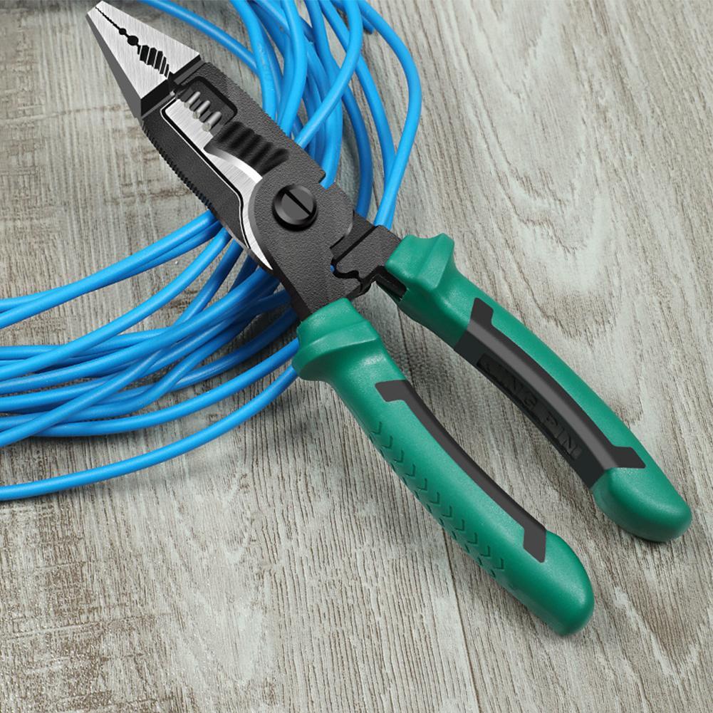 6 in 1 multifunktions elektriker tang langnæset tang kombination tang stripper / crimp tang diagonal tang håndværktøj