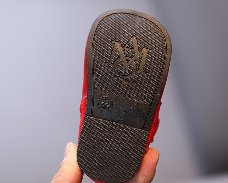 Winter Baby Meisjes Rode Laarzen Mode Pu Leer Peuter Meisjes Zwarte Enkellaarsjes Winter Schoenen