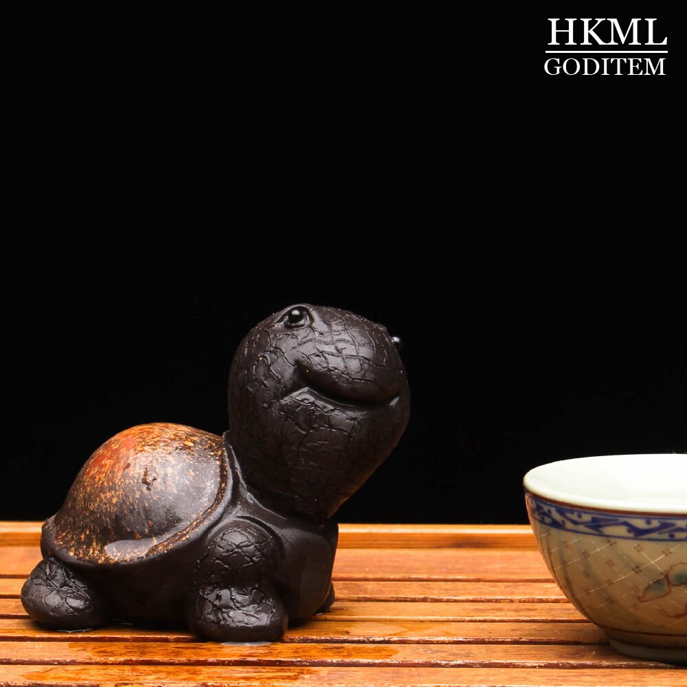 Purple Sand Turtle Tea Pet Ceramic Tortoise Figurines China Crafts Home Decoration Cartoon Turtle Sculpture Teaism Accessories