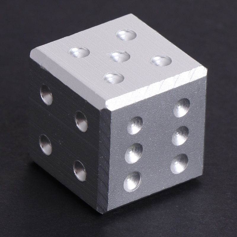 Goud Zilver Aluminium Metal Dice Club Bar Drinken Playing Game Tool 16X16X16mm
