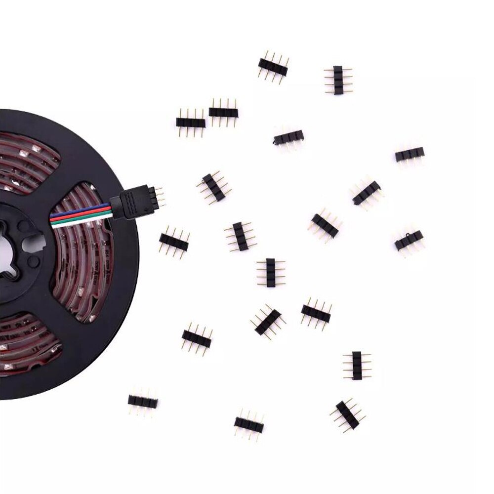 4pin 5pin 6pin Led Rgb Cct Rgbw Strip Connector Man Vrouw Plug Socket Aansluiten Kabel Draad Voor 5050 Rgb Rgbw led Strip Licht