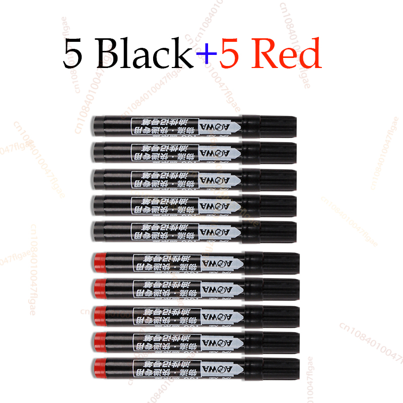 6 PCS Permanent Marker Pen Manga Drawing Markers Black Blue Red Waterproof Ink Sketch Pens Stationery Art School Supplies: Pink