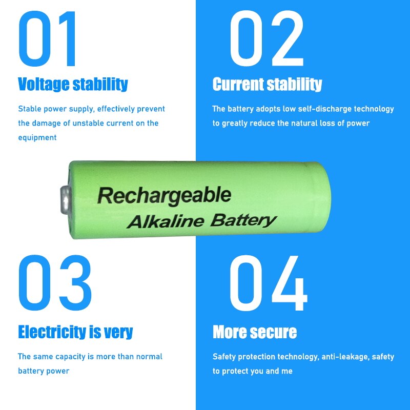 AA 1.5V Alkaline Rechargeable battery 3000mah +super quick 4slot AA/AAA charger can charge alkaline battery