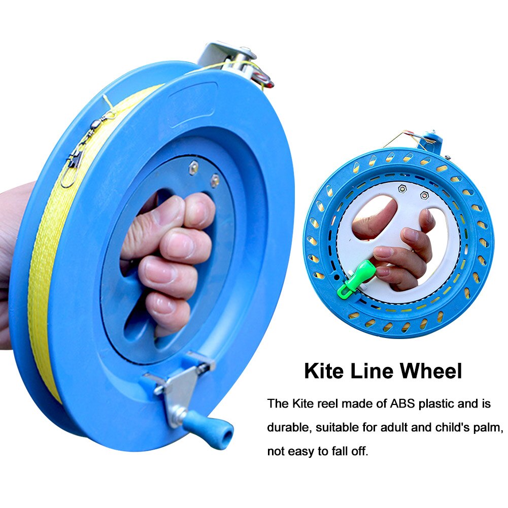 Carrete de bobinado de plástico ABS duradero, herramientas voladoras para exteriores, función de bloqueo, enrollador de línea de cometa, cuerda portátil para niños