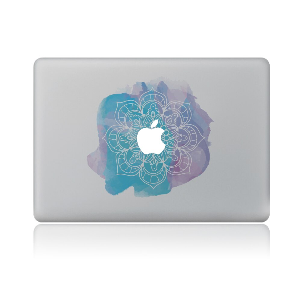 Inkt schilderen lotus vinyl decal laptop sticker voor macbook pro air 13 inch cartoon laptop skin shell voor mac boek