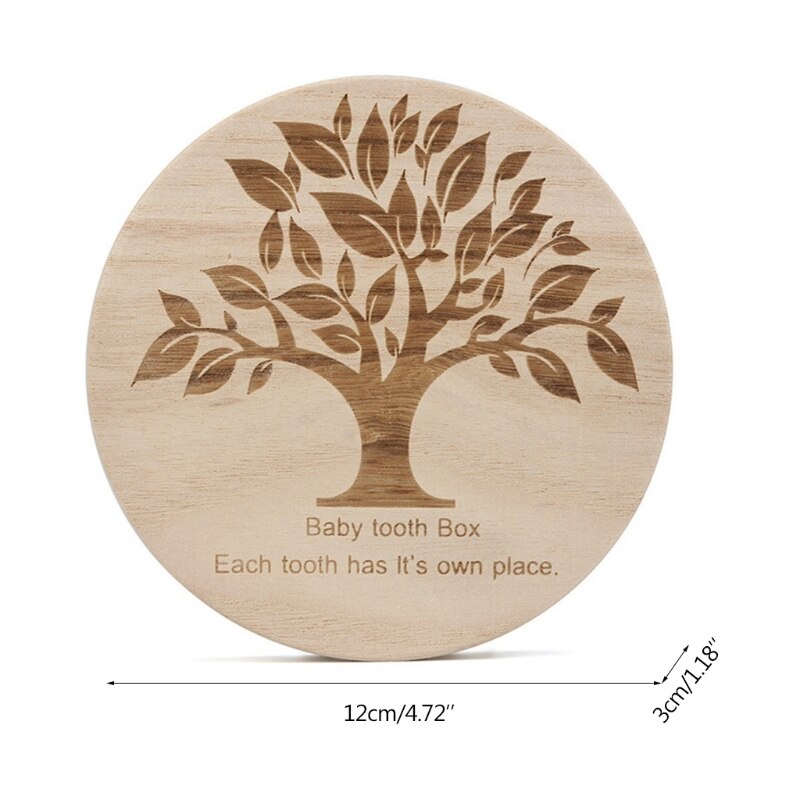 Baby Tooth Fairy Box for Lost Tooth Boys Baby Shower &amp; Birthday Beautiful Tooth Holder Wood Organizer D5QA