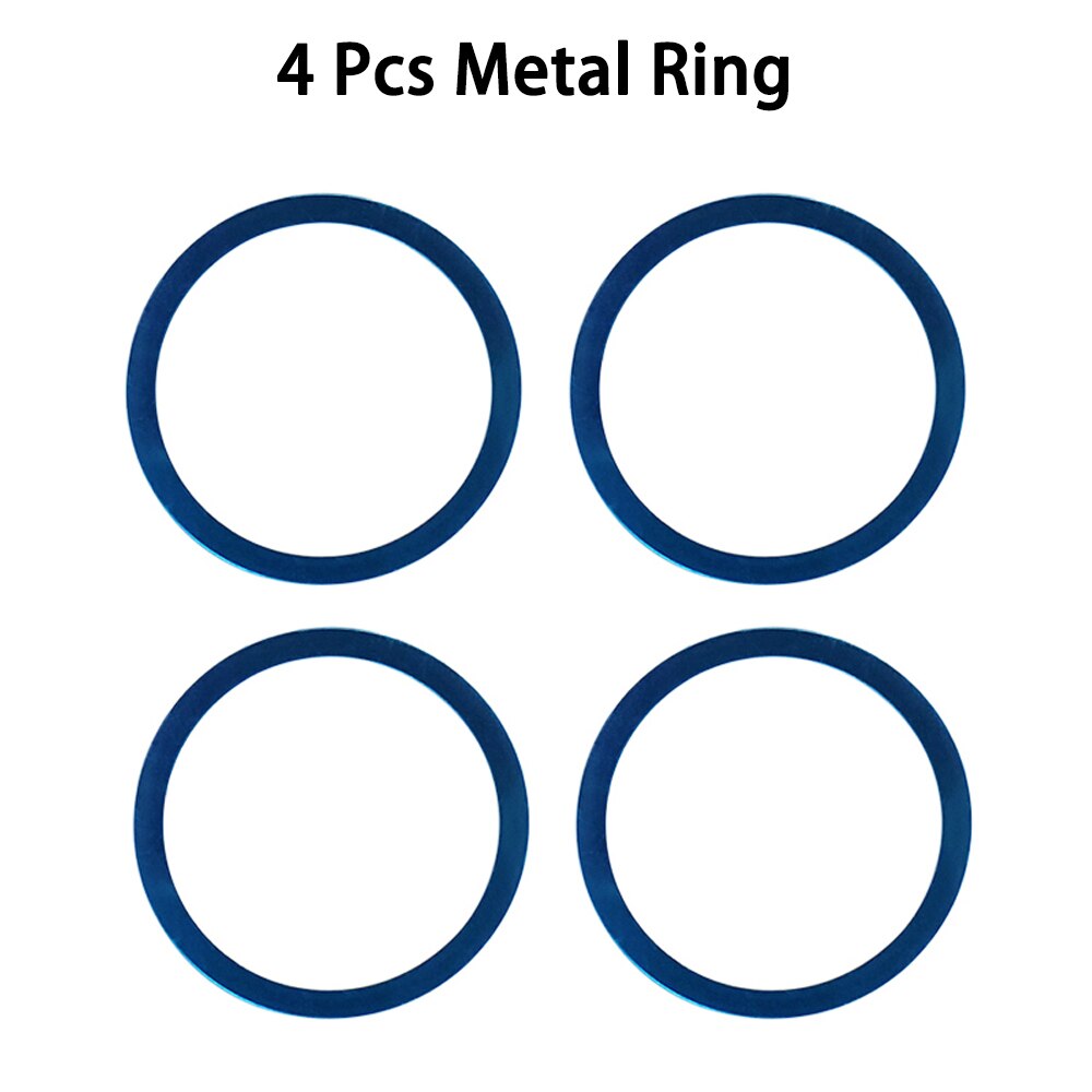 For iPhone 12Pro Max 12 Mini 11 Xs Max Xr 8Plus X Wireless Charging Magnet Mobile Phone Case Strong Magnetic Magsafe Accessory: 4Pes Metal Ring