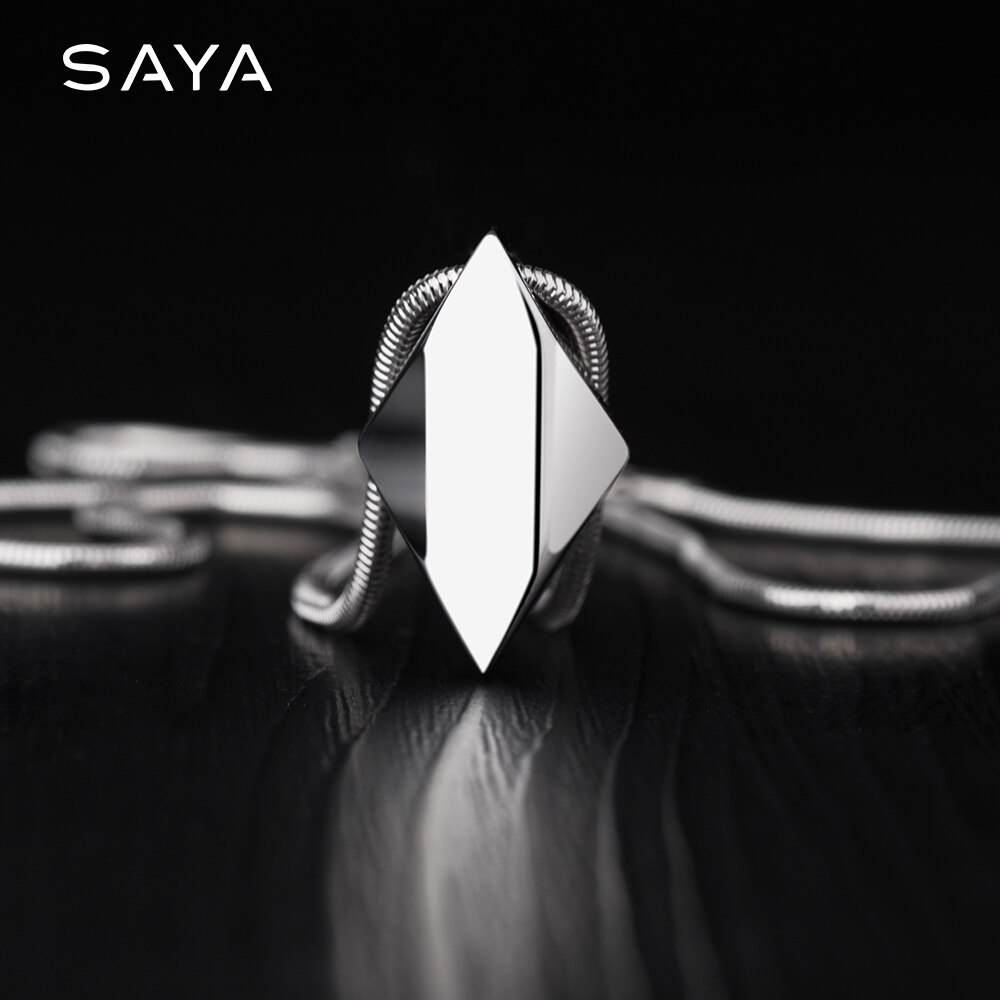 Hoge Gepolijst Tungsten Carbide Hanger Ketting Voor Man Met 45/50/55Cm Ketting, Graveren